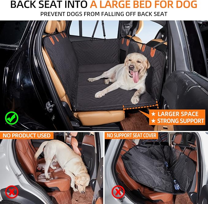 J-Pet Central™ Back Seat Extender & Dog Car Seat Cover